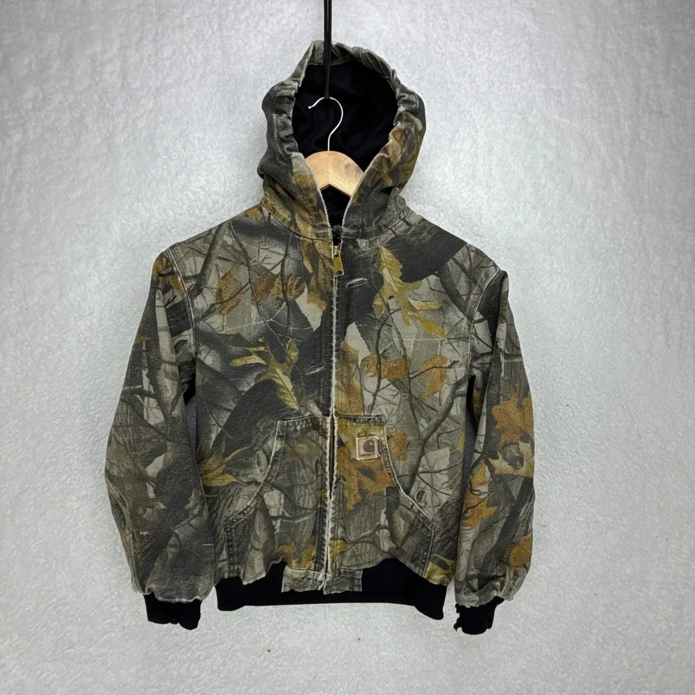 Carhartt Active Hunting Jacket Thermal Lined Youth Large YYJ144 CMO‎ Camo